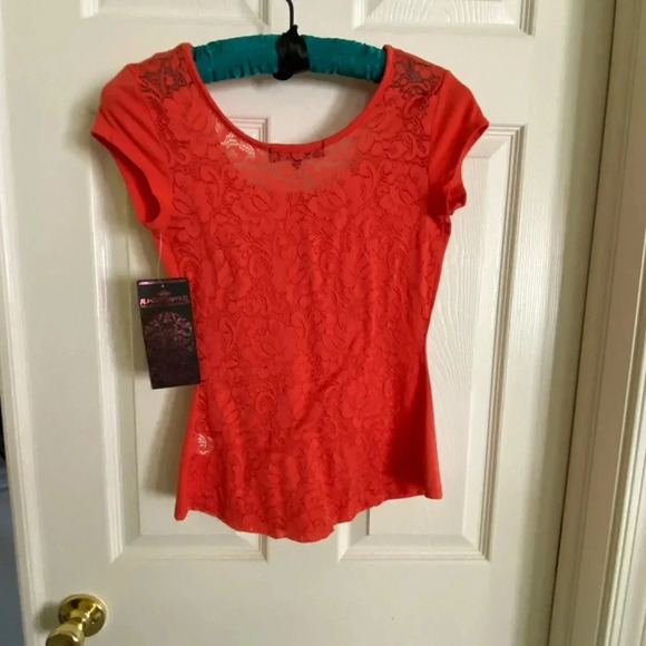 Almost Famous lace back shirt small NWT - Picture 5 of 5